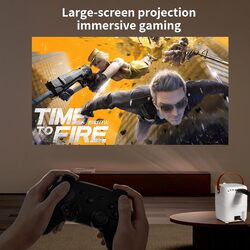 Umiio Q1 Portable Video Projector 5G WiFi Bluetooth Quadrangle Trapezoid WHITE